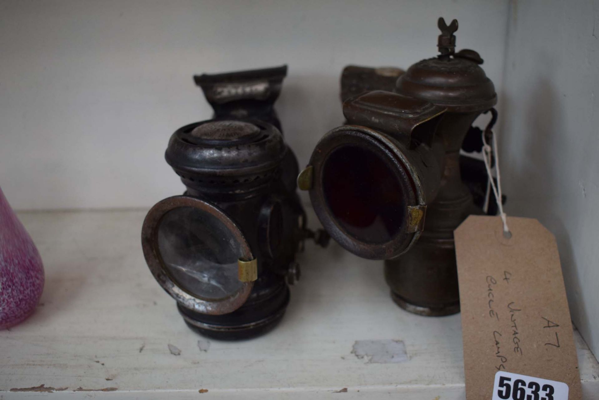 4 vintage cycle lamps