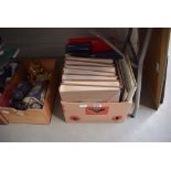Box of various size photograph albums (empty)