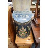 Painted metal coal scuttle