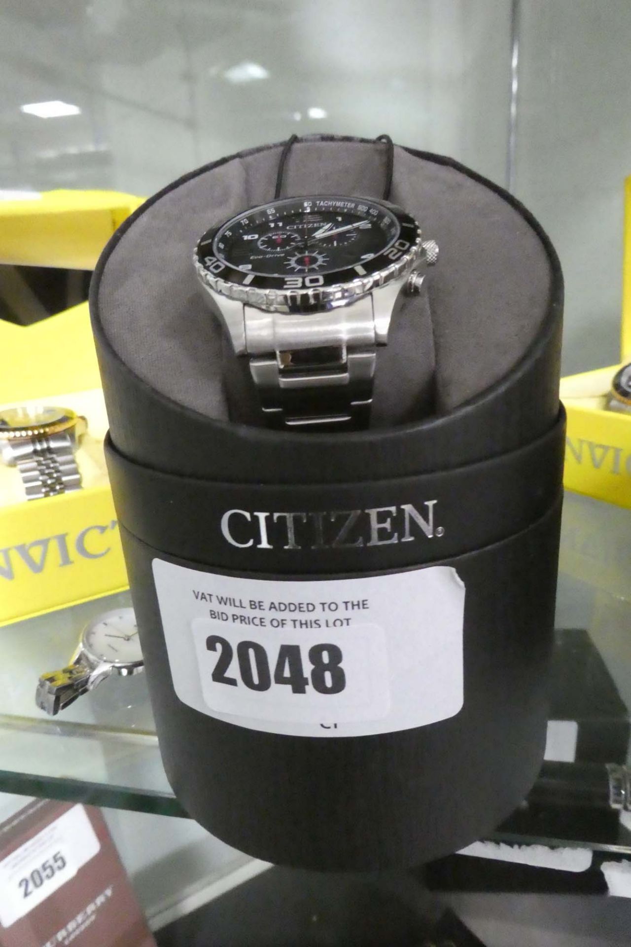 Gents chronograph Citizen wristwatch with stainless steel strap and box - Image 2 of 2