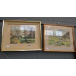 2 Cecil Manning watercolours of rural landscapes