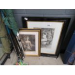 2 prints 'The Courting Couple' and 'The Honourable Mrs Sherard'