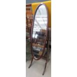 Oval cheval mirror