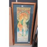 4 framed and glazed Mucha prints Later copies