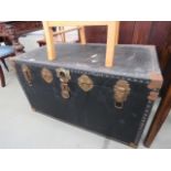 Black painted cabin trunk