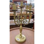 Brass 5 branch candlestick