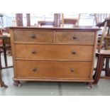 Victorian mahogany chest of 2 over 2 drawers