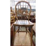 Ercol elm seated dining chair