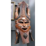 Carved West African mask