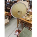 Adjustable teak and chrome 1960s floor lamp