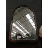 5013 - Table top mirror in walnut frame