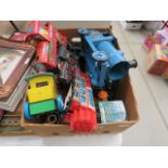 Box containing tin plate toy steam engines *proceeds of the sale will be donated to Great Ormond