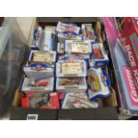 Box of Oxford diecast cars