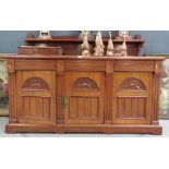 Edwardian walnut sideboard with gallery