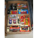 Box containing a qty of Burago and other Diecast cars