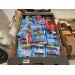 Box containing Chad Valley diecast cars