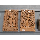 Pair of carved Barlanese panels