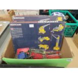 Box containing Meccano pieces