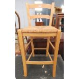 Beech chair with rush seat