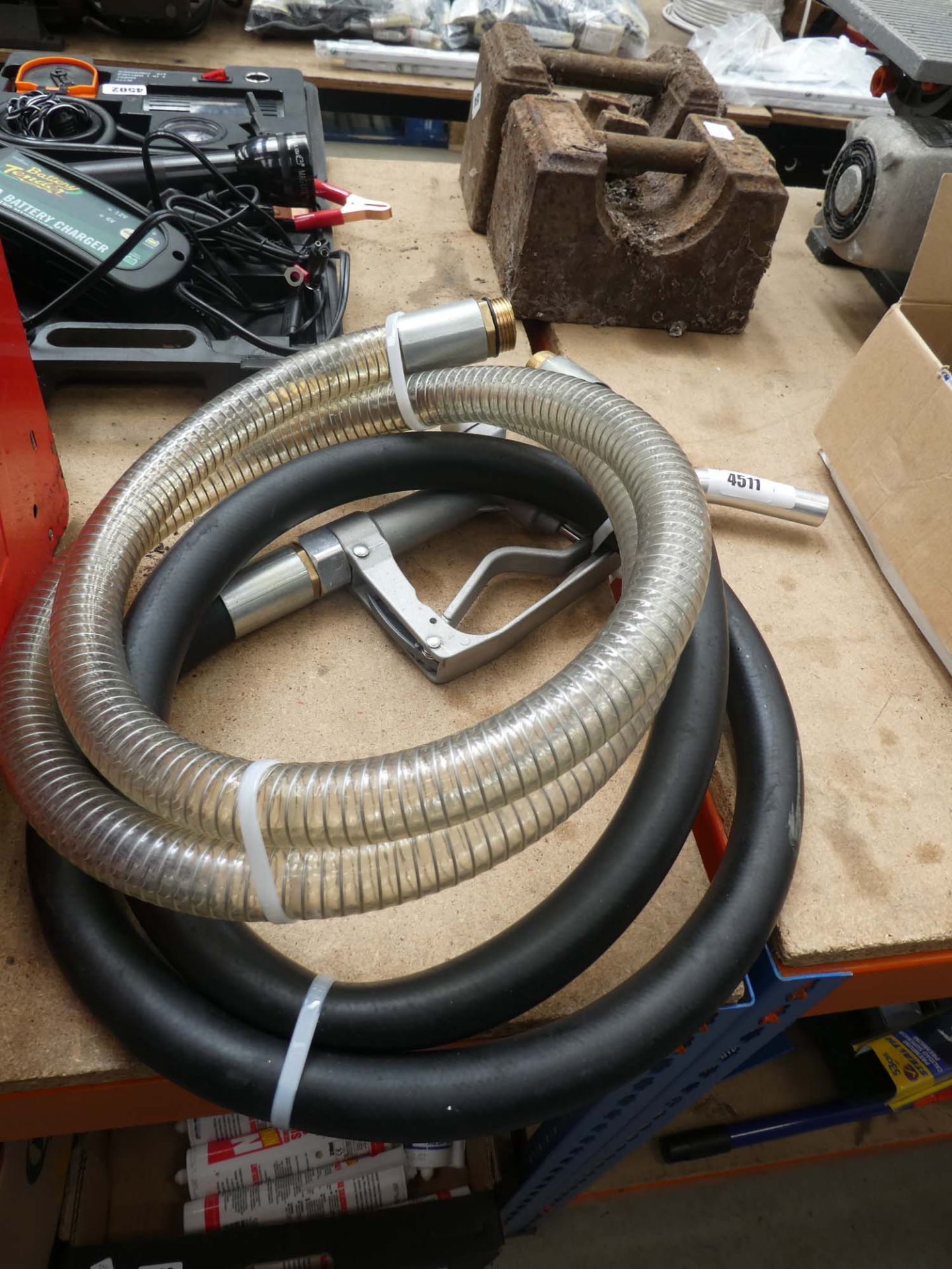 Petrol pump and suction hose