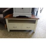 (2098) White painted single drawer TV stand