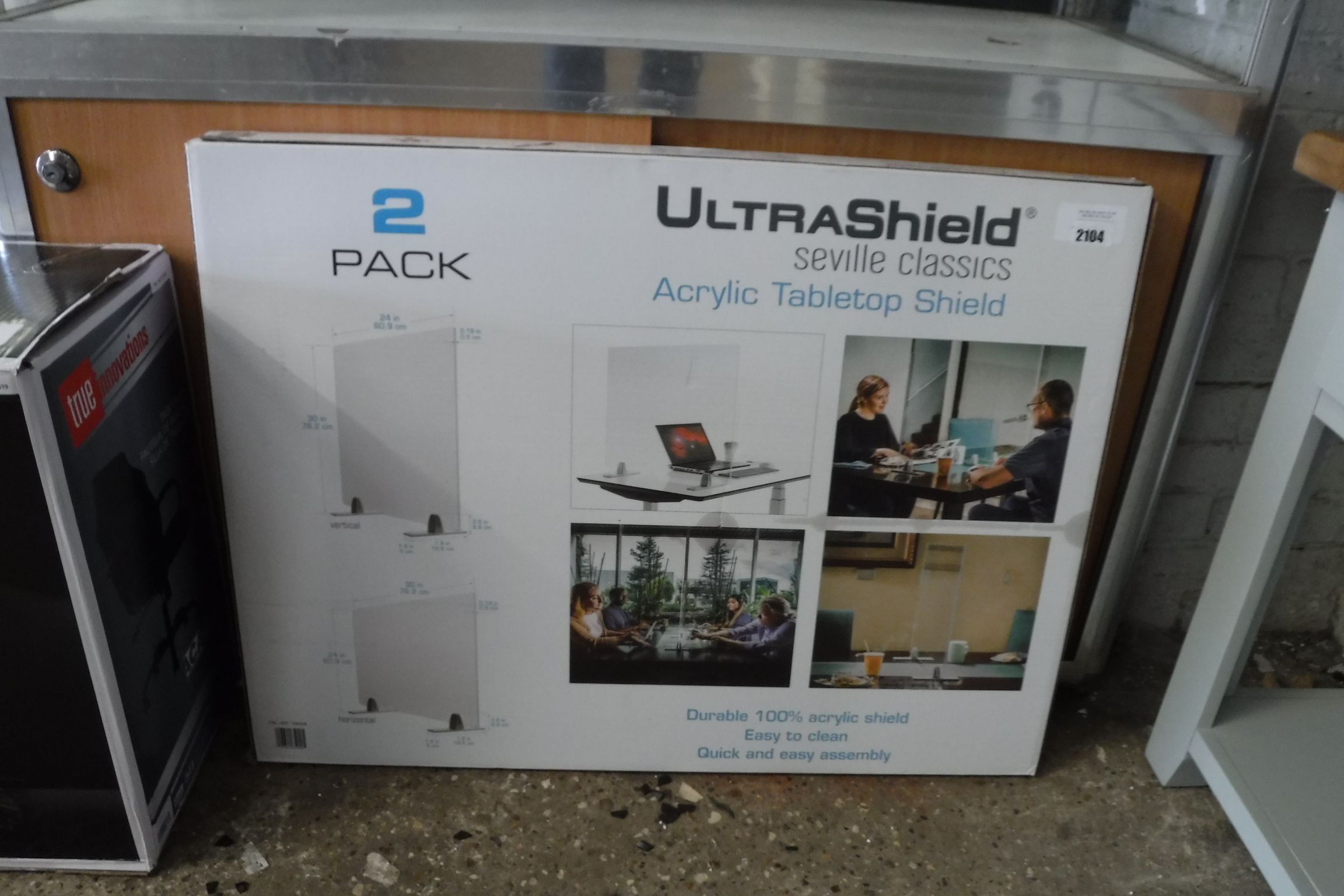 (2122) Ultra Shield acrylic table top shield twin pack