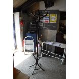 Bent wood free standing hat and coat stand