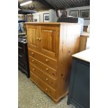 Pine cabinet with 4 drawers