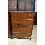 Mahogany effect Stag 7 drawer bedroom chest