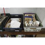 2 crates of various coronation ware and other mixed ceramics