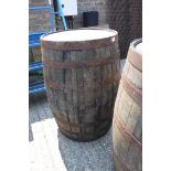 Large oak barrel