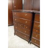 Mahogany effect Stag 7 drawer bedroom chest