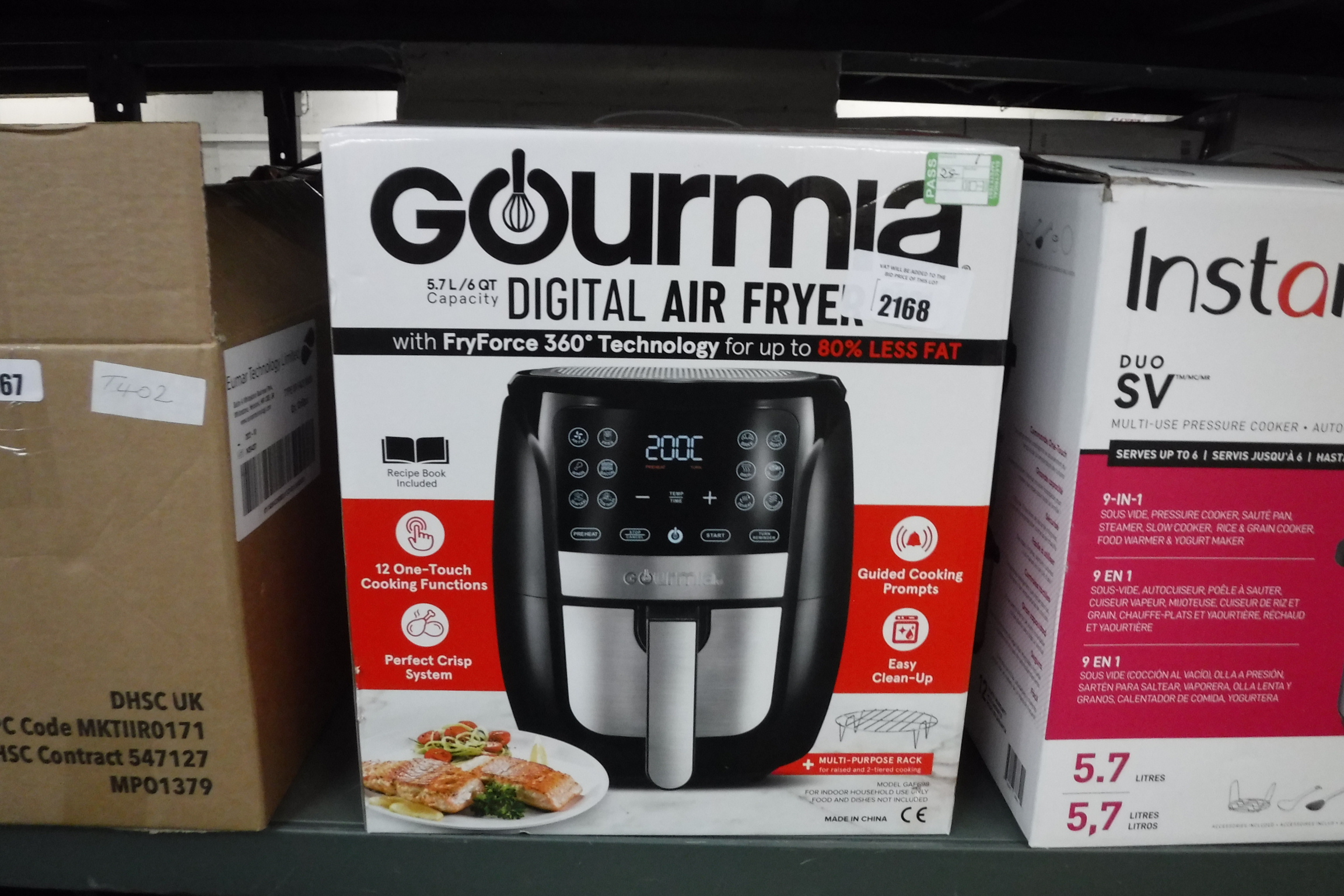 (2291) Boxed Gourmia digital air fryer