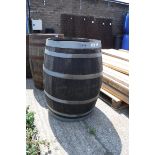 Large oak barrel