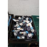 Crate of various Homebase LED lightbulbs