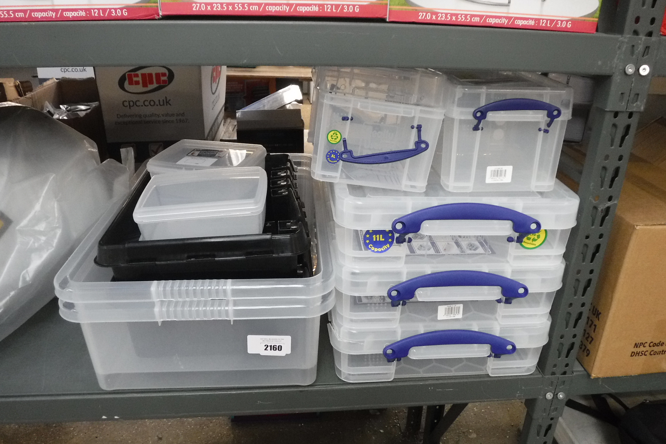 Small quantity of plastic storage crates