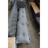 (105) Grey cloth long cushion with button design and zip (B,2)