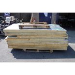 Pallet of various sized insulation boards