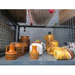 Cage containing a qty of Hornsea crockery