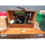 Cased Singer sewing machine