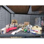 Cage containing a qty of die cast cars