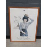 David Remfry print of a lady entitled 'Hat Trick'