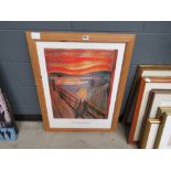 Edvard Munch print of 'The Scream'