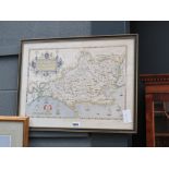 Print - Saxton's map of Dorset