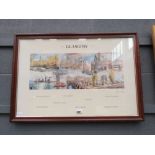 Framed and glazed signed Robin Miller Glasgow print