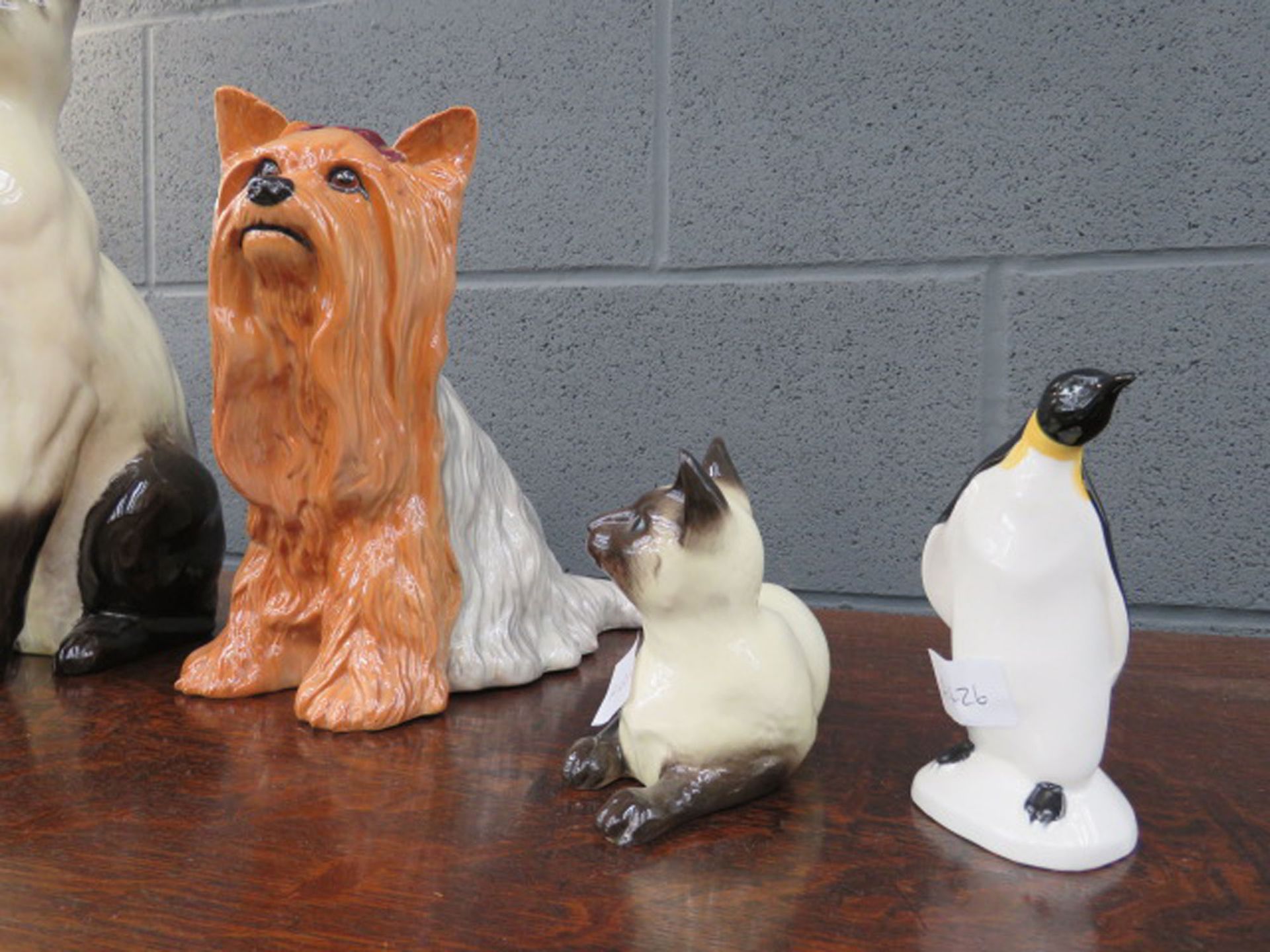 5 Beswick, Poole and other animal figures Large Siamese cat and Beagle not stamped 'Beswick'. - Image 2 of 2