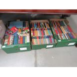 3 boxes containing a quantity of girls books and Edwardian and later novels