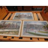 4 contemporary oils on canvas depicting London landmarks