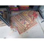 5422 Multi coloured carpet with geometric pattern