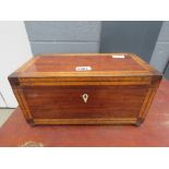 Georgian mahogany tea caddy